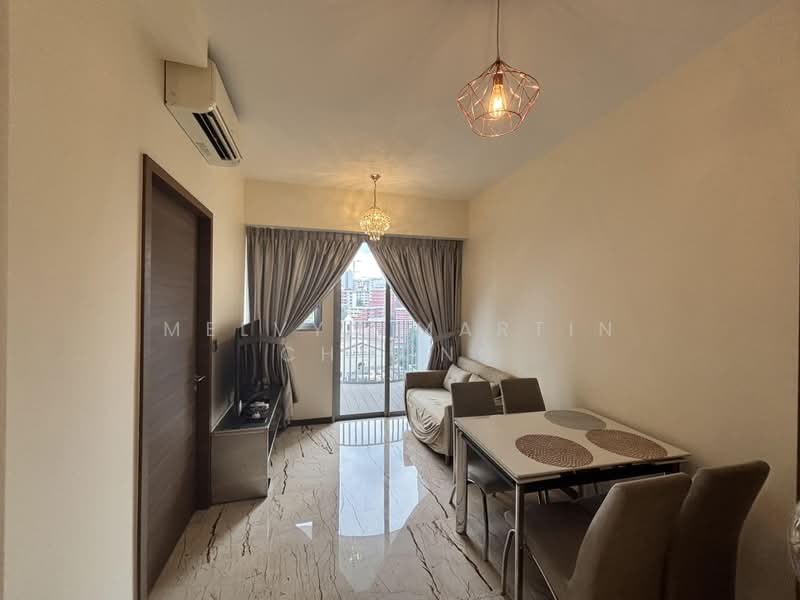 Queens Peak, 1 Dundee Road, 1 Bedroom, 493 sqft, Condominium For Rent, by Melvyn Martin Choong, 500201031 - Living Room - PropertyGuru.com.sg