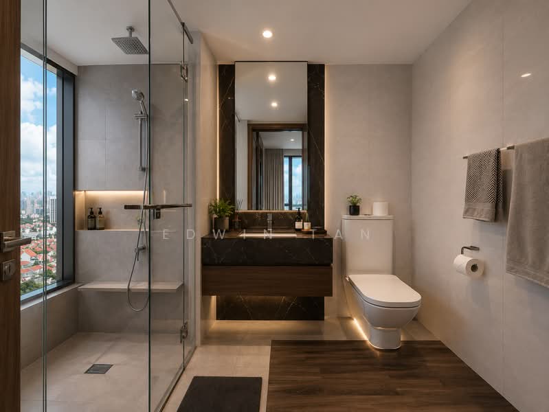 Concourse Skyline, 296 Beach Road, 2 Bedrooms, 1,152 sqft, Condominium For Sale, by Edwin Tan, 500201130 - Bathroom - PropertyGuru.com.sg