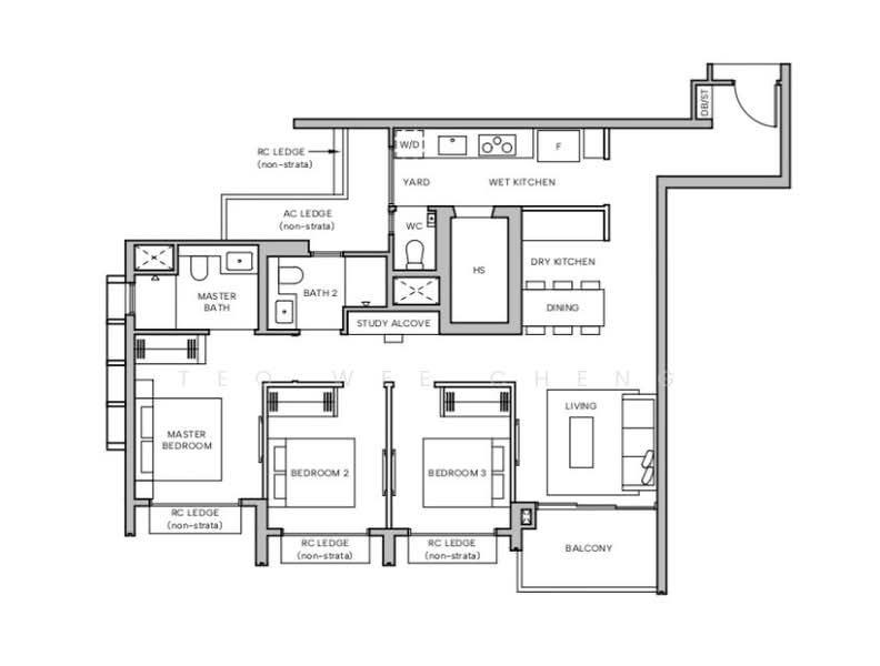 Hudson Place Residences, , 3 Bedrooms, 1,023 sqft, Condominium For Sale, by Teo Wee Cheng, 500201220 - PropertyGuru.com.sg