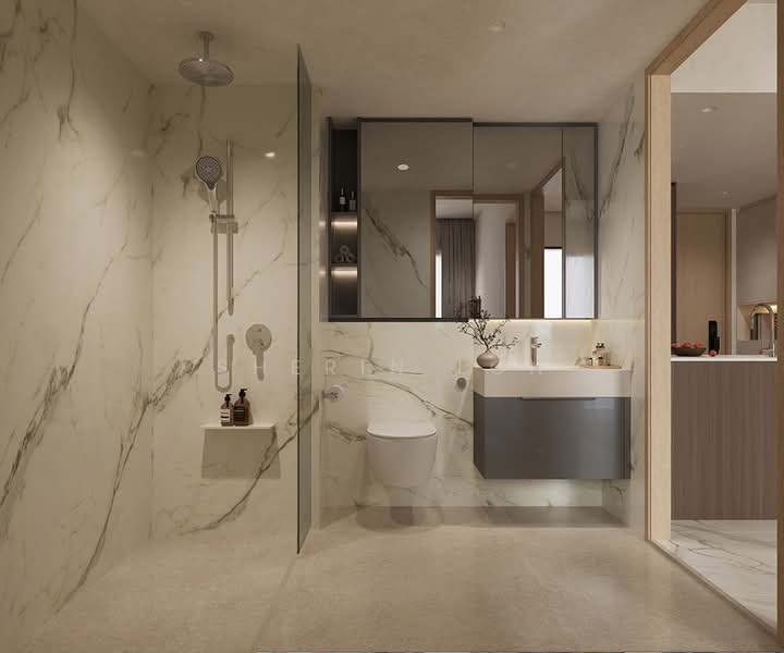 Lucerne Grand, Lakeside Drive, 2 Bedrooms, 870 sqft, Condominium For Sale, by Sherin Loh, 500201384 - Bathroom - PropertyGuru.com.sg