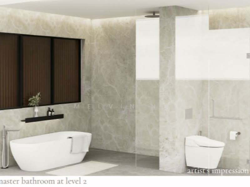 ⭐Tallest, Highest⭐BIGGER than Semi-D✅Brand New, 6storey FREEHOLD Corner Home, 6storey | 6 Rooms | Hilltop | True Corner | TOP Soon, 7 Bedrooms, 7,940 sqft, Corner Terrace For Sale, by Melvin Ng, 500201911 - Bathroom - PropertyGuru.com.sg