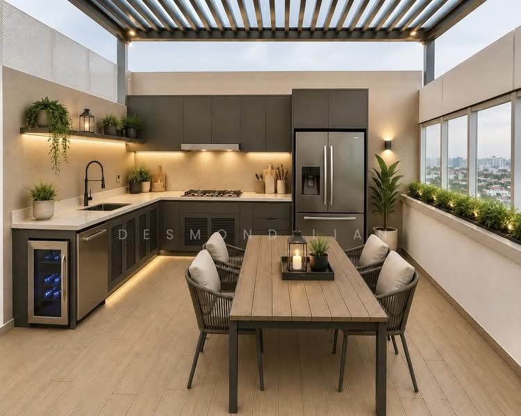 Bartley Residences, 6 Lorong How Sun, 3 Bedrooms, 1,636 sqft, Condominium For Sale, by Desmond Lian, 500202098 - Proposed Kitchen & Dining - PropertyGuru.com.sg