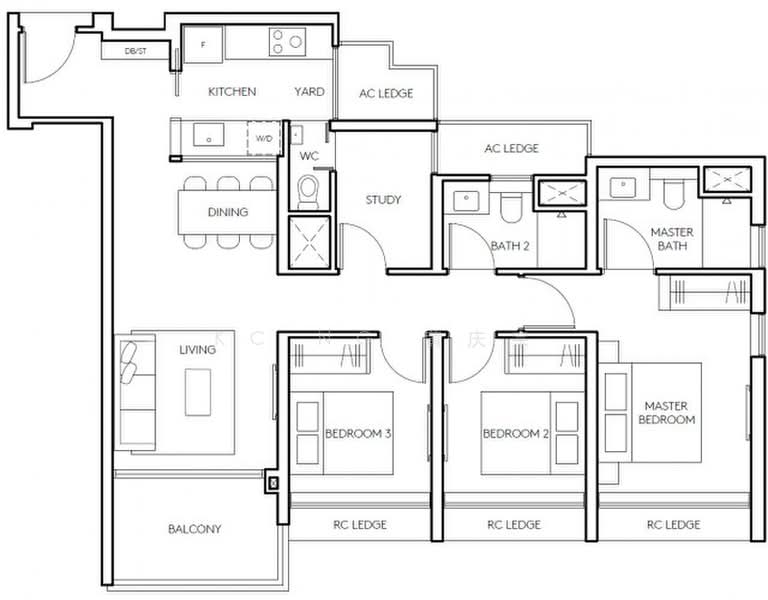 AMO Residence, 23 Ang Mo Kio Rise, 3 Bedrooms, 1,044 sqft, Condominium For Sale, by KC Ng 黄庆宗, 500202196 - PropertyGuru.com.sg