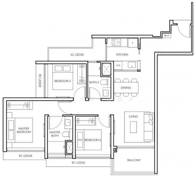 AMO Residence, 23 Ang Mo Kio Rise, 3 Bedrooms, 958 sqft, Condominium For Sale, by KC Ng 黄庆宗, 500202202 - PropertyGuru.com.sg