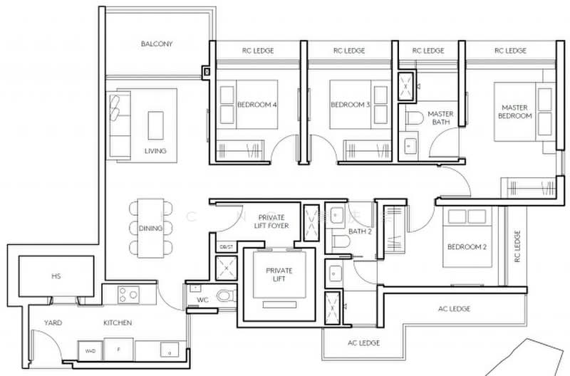 AMO Residence, 23 Ang Mo Kio Rise, 4 Bedrooms, 1,292 sqft, Condominium For Sale, by KC Ng 黄庆宗, 500202207 - PropertyGuru.com.sg