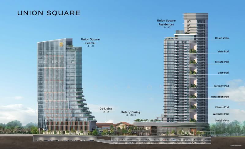 Union Square Residences, 28 Havelock Road,, 2 Bedrooms, 710 sqft, Condominium For Sale, by Jessica Ong, 500202287 - Exterior - PropertyGuru.com.sg