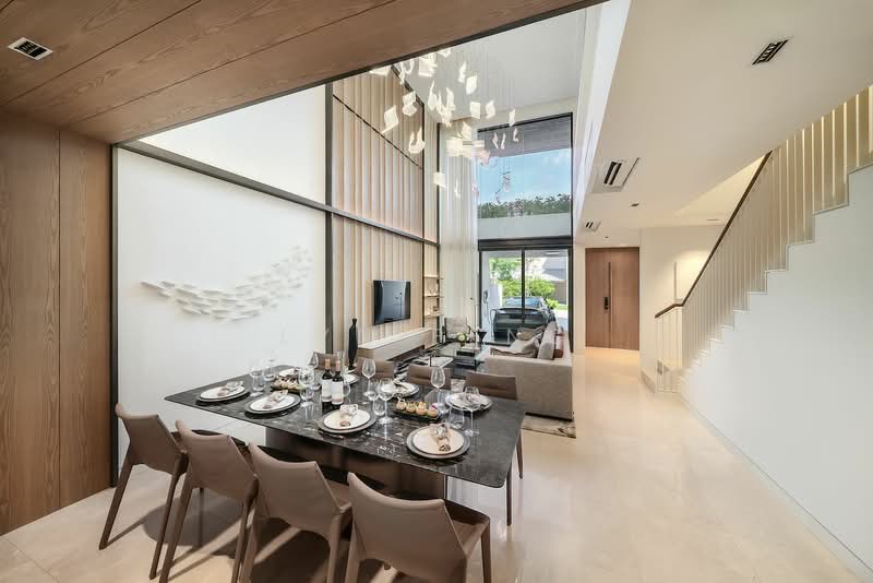 Tavistock MRT ๐Ang Mo Kio Ave 5 ๐ 2km to Rosyth School Brand New 5 Sty Semi-Detached Landed House, 1 Pollen Walk, 6 Bedrooms, 3,873 sqft, Semi-Detached House For Sale, by Lyn Feng, 500202337 - Living Room - PropertyGuru.com.sg