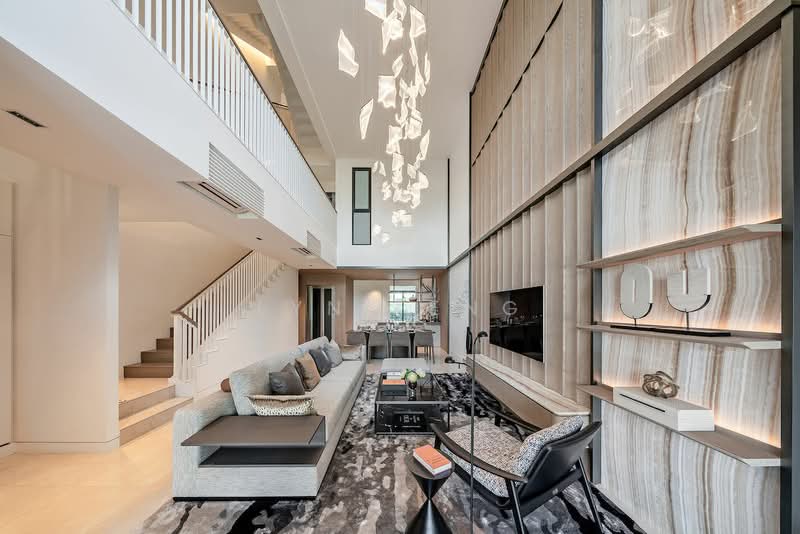 Tavistock MRT ๐Ang Mo Kio Ave 5 ๐ 2km to Rosyth School Brand New 5 Sty Semi-Detached Landed House, 1 Pollen Walk, 6 Bedrooms, 3,873 sqft, Semi-Detached House For Sale, by Lyn Feng, 500202337 - Living Room - PropertyGuru.com.sg