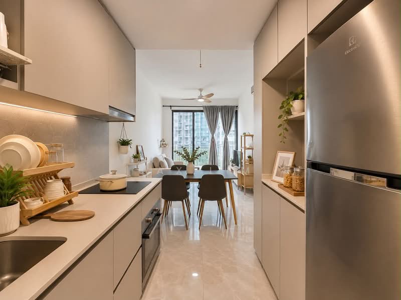 The Garden Residences, 1 Serangoon North View, 1 Bedroom, 452 sqft, Condominium For Rent, by Jax Lim, 500202380 - Kitchen - PropertyGuru.com.sg