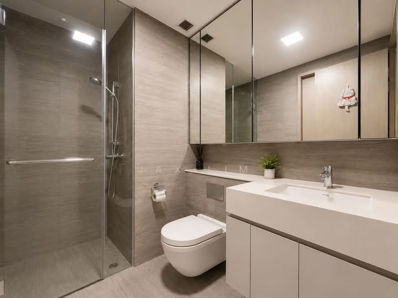 The Garden Residences, 1 Serangoon North View, 1 Bedroom, 452 sqft, Condominium For Rent, by Jax Lim, 500202380 - Master Bathroom - PropertyGuru.com.sg