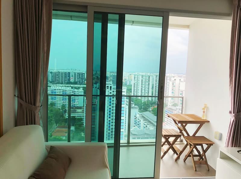 Eight Riversuites, 6 Whampoa East, 1 Bedroom, 441 sqft, Condominium For Rent, by Caitlin Tan, 500202391 - Balcony - PropertyGuru.com.sg