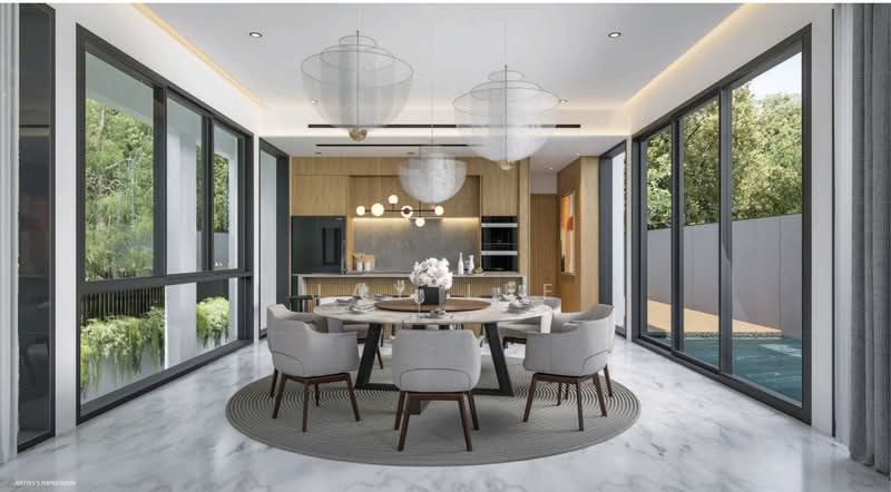 Undervalued New Detached in Holland Vicinity, Holland Grove/Mount Sinai/Grove Drive, 6 Bedrooms, 12,240 sqft, Detached House For Sale, by Jay Lee, 500202435 - Dining Room - PropertyGuru.com.sg
