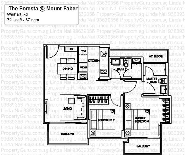 The Foresta @ Mount Faber, 102 Wishart Road, 2 Bedrooms, 721 sqft, Condominium For Sale, by Linda Nai, 500202510 - PropertyGuru.com.sg