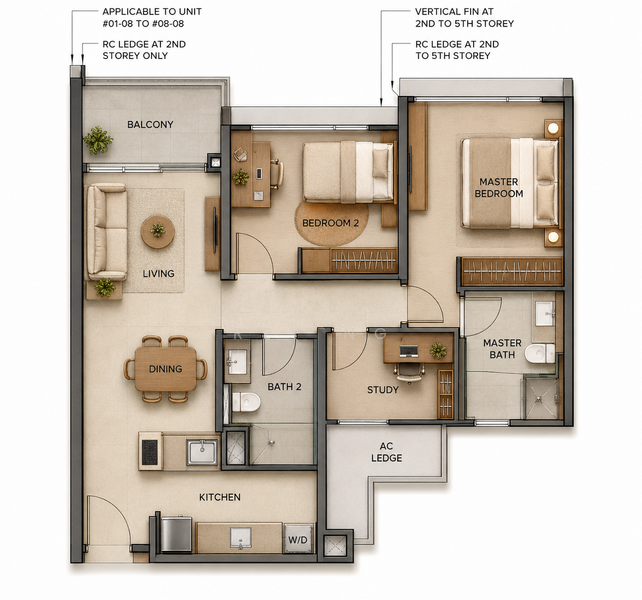 The Watergardens at Canberra, 29 Canberra Drive, Sembawang / Yishun, 2 Bedrooms, 797 sqft, Condominium For Sale, by Rey Ng, 500202536 - PropertyGuru.com.sg