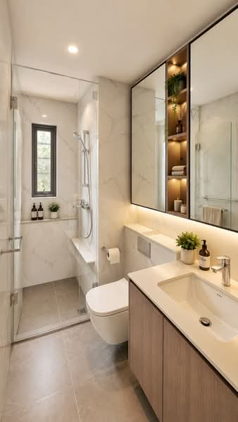 The Watergardens at Canberra, 29 Canberra Drive, Sembawang / Yishun, 2 Bedrooms, 797 sqft, Condominium For Sale, by Rey Ng, 500202536 - Common Bathroom - PropertyGuru.com.sg