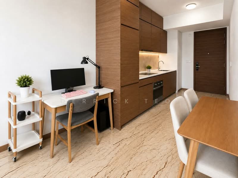Queens Peak, 3 Dundee Road, 1 Bedroom, 431 sqft, Condominium For Sale, by Derrick Teo, 500202573 - Kitchen - PropertyGuru.com.sg