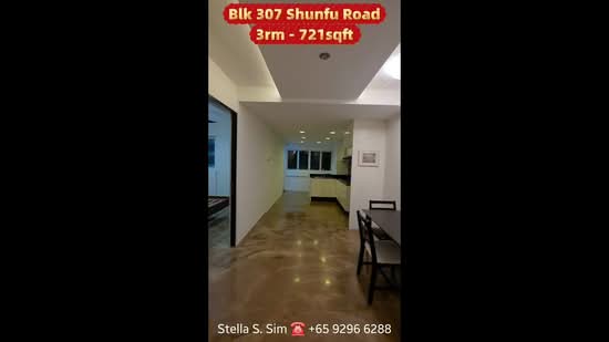 307 Shunfu Road, 307 Shunfu Road, 2 Bedrooms, 721 sqft, HDB Flat For Rent, by Stella S Sim, 500202595 - PropertyGuru.com.sg