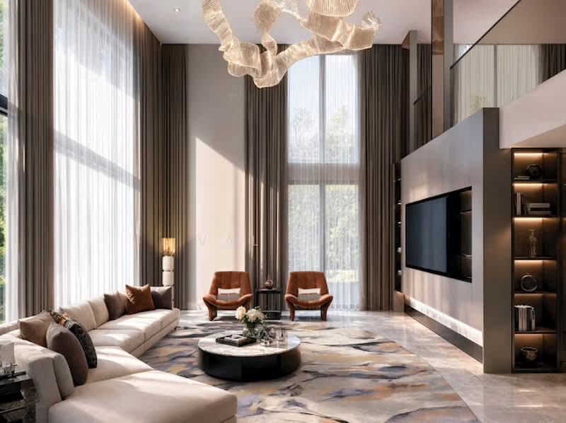 Brand New Detached @ Novena TOP Soon!, Novena Brand New Landed Collection Progressive Payment, 6 Bedrooms, 10,374 sqft, Detached House For Sale, by Val Lin, 500202716 - Living Room - PropertyGuru.com.sg