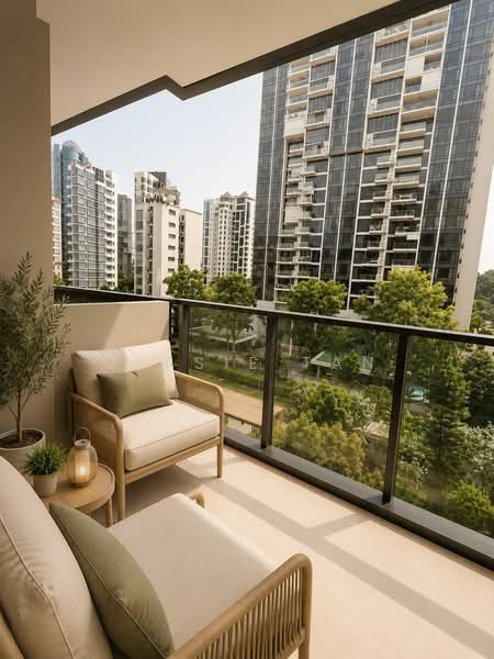 Juniper Hill, 39 Ewe Boon Road, 2 Bedrooms, 592 sqft, Condominium For Rent, by Jessie Tan, 500202843 - Balcony - PropertyGuru.com.sg