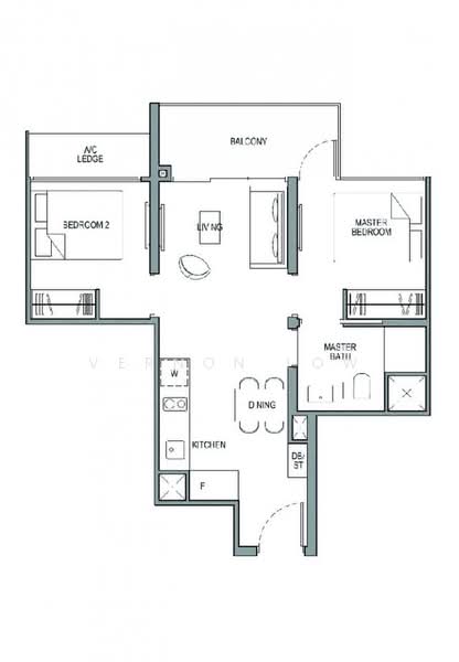 Park Colonial, 10 Woodleigh Lane, 2 Bedrooms, 603 sqft, Condominium For Rent, by Vernon Low, 500203006 - PropertyGuru.com.sg