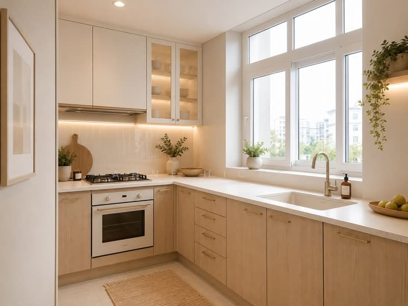 Summerhill, 52 Hume Avenue, 3 Bedrooms, 1,302 sqft, Condominium For Sale, by Anne Hicks, 500203486 - Kitchen  - AI Inspired.  - PropertyGuru.com.sg