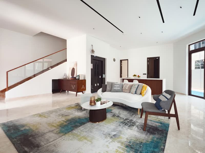 ◤ Brand New Landed 5mins to MRT Just TOP ◤ Closing Soon! Low PSF!, Brand New Landed with Lift near Kembangan Bedok St Stephen’s School, 5 Bedrooms, 6,785 sqft, Corner Terrace For Sale, by Val Lin, 500203808 - Living Room - PropertyGuru.com.sg