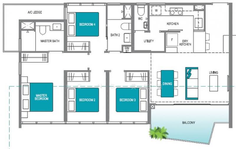 Lake Grande, 6 Jurong Lake Link, 4 Bedrooms, 1,152 sqft, Condominium For Sale, by KC Ng 黄庆宗, 500203880 - PropertyGuru.com.sg