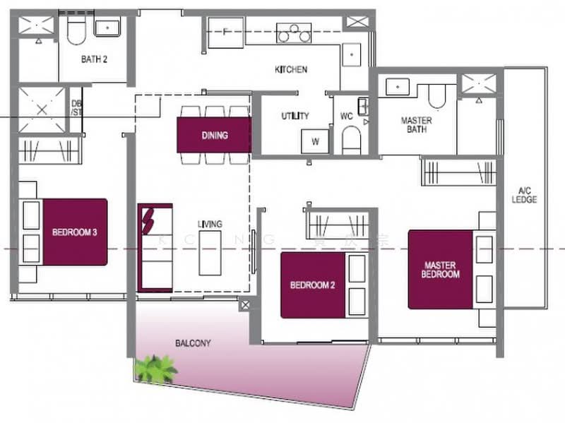 Lake Grande, 6 Jurong Lake Link, 3 Bedrooms, 926 sqft, Condominium For Sale, by KC Ng 黄庆宗, 500203882 - PropertyGuru.com.sg
