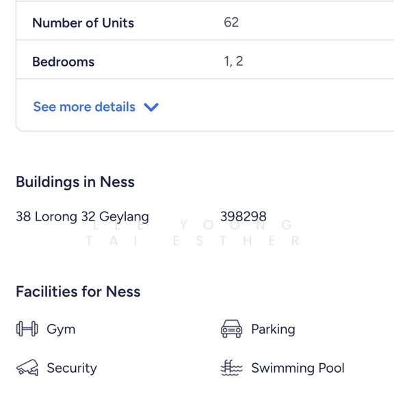 Ness, 38 Lorong 32 Geylang, Room Rental, 130 sqft, Condominium For Rent, by Lee Yoong Tai Esther, 500203906 - PropertyGuru.com.sg