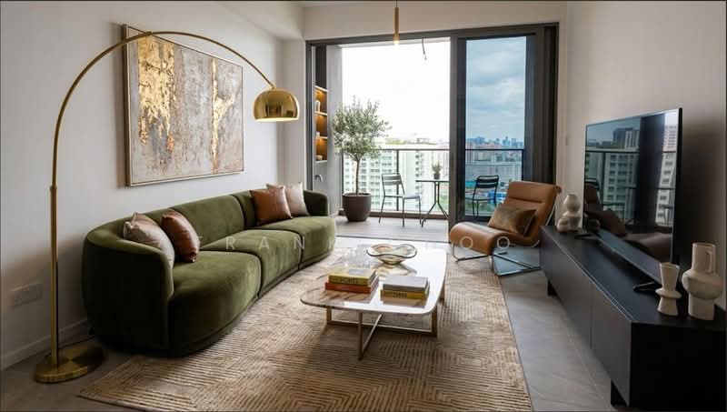 AMO Residence, 21 Ang Mo Kio Rise, 2 Bedrooms, 743 sqft, Condominium For Sale, by Frank Choo, 500204159 - Living Room - PropertyGuru.com.sg
