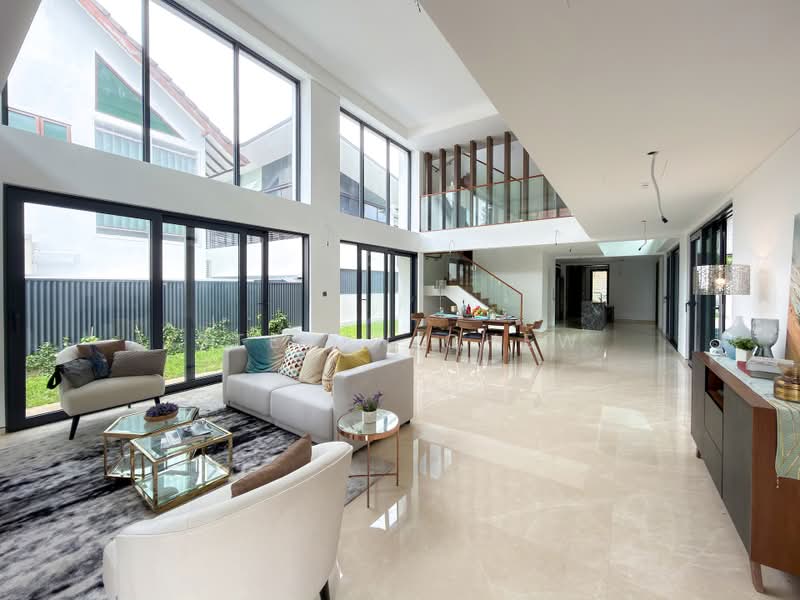 Just TOP! C.H.E.A.P. Brand New 2.5 + Mezz Storey Detached in Braddell Heights in D13, Matlock Rise, Melrose Drive, Sommerville Rd, Clifton Vale, Serangoon Mrt, 7 Bedrooms, 5,969 sqft, Bungalow House For Sale, by Steven Chew, 500204410 - Living Room - PropertyGuru.com.sg