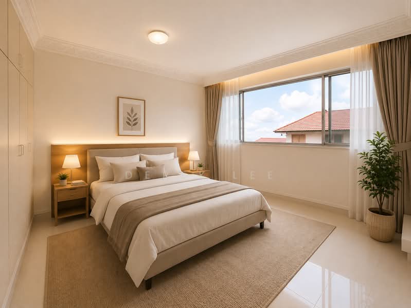 351 Yishun Avenue 11, 351 Yishun Avenue 11, 4 Bedrooms, 1,571 sqft, HDB Flat For Sale, by Derek Lee, 500204520 - Master Bedroom - AI illustration - PropertyGuru.com.sg