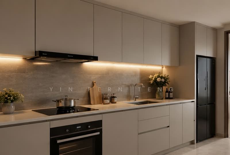 Lucerne Grand, Lakeside Drive, 3 Bedrooms, 870 sqft, Condominium For Sale, by Yin Fern Teng, 500204571 - Kitchen - PropertyGuru.com.sg