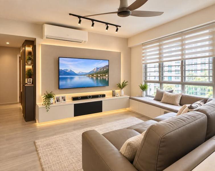 574A Woodlands Drive 16, 574A Woodlands Drive 16, Admiralty / Woodlands, 3 Bedrooms, 1,001 sqft, HDB Flat For Sale, by Jason Seah, 500204720 - Living Room Artist Impression - PropertyGuru.com.sg