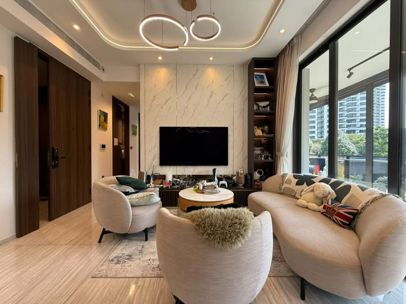 Leedon Green, 28 Leedon Heights, 4 Bedrooms, 1,496 sqft, Condominium For Sale, by Alan Yeo, 500204751 - Living Room - PropertyGuru.com.sg