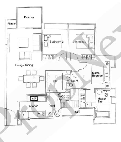 Casa Merah, 50 Tanah Merah Kechil Avenue, 3 Bedrooms, 1,259 sqft, Condominium For Rent, by Kerdelle Khaw, 500204849 - PropertyGuru.com.sg