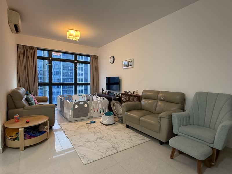 City Square Residences, 6 Kitchener Link, 3 Bedrooms, 1,206 sqft, Condominium For Rent, by Yen Neo L Y, 500204856 - Living Room - PropertyGuru.com.sg