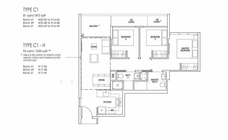 Riverfront Residences, 49 Hougang Avenue 7, 3 Bedrooms, 872 sqft, Condominium For Rent, by Kai Lin Koh, 500204878 - PropertyGuru.com.sg