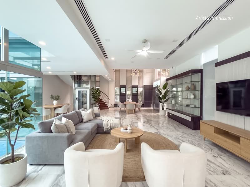 ⭐️Bungalow⭐️ Prime D10 Bt Timah Duchess Detached, Duchess Avenue/Duchess Road/Coronation Road/Bukit Timah Road/Dunearn Road, 6 Bedrooms, 7,000 sqft, Detached House For Sale, by Kelvin Chua, 500204911 - Living Room - PropertyGuru.com.sg