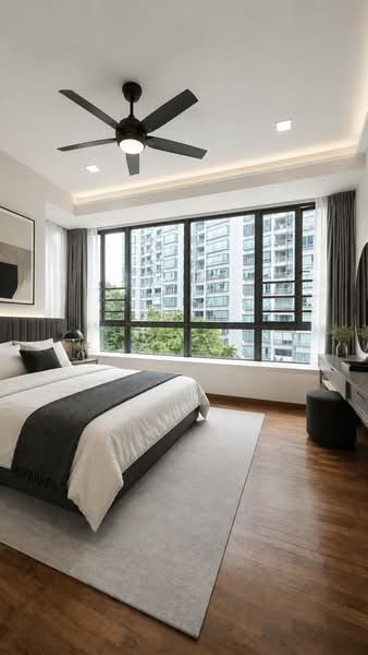 The Quintet, 38 Choa Chu Kang Street, 3 Bedrooms, 1,270 sqft, Condominium For Sale, by Jenn Tan, 500205000 - ID-inspired Master Bedroom - PropertyGuru.com.sg