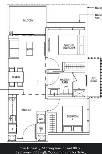 The Tapestry, 59 Tampines Street 86, 2 Bedrooms, 603 sqft, Condominium For Sale, by Andy Kuah, 500205294 - PropertyGuru.com.sg