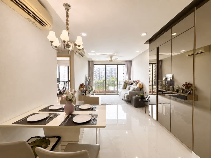 Esparina Residences, 113 Compassvale Bow, 2 Bedrooms, 829 sqft, Executive Condominium For Sale, by Samuel Zhang, 500205327 - Living Room - PropertyGuru.com.sg
