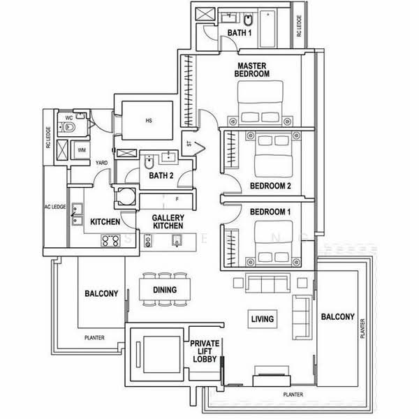Paterson Suites, 57 Paterson Road, 3 Bedrooms, 1,679 sqft, Condominium For Rent, by Esther Ng, 500205369 - PropertyGuru.com.sg