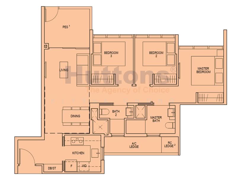 Riverfront Residences, 51 Hougang Avenue 7, 3 Bedrooms, 915 sqft, Condominium For Rent, by Klyssa Chong, 500205462 - PropertyGuru.com.sg