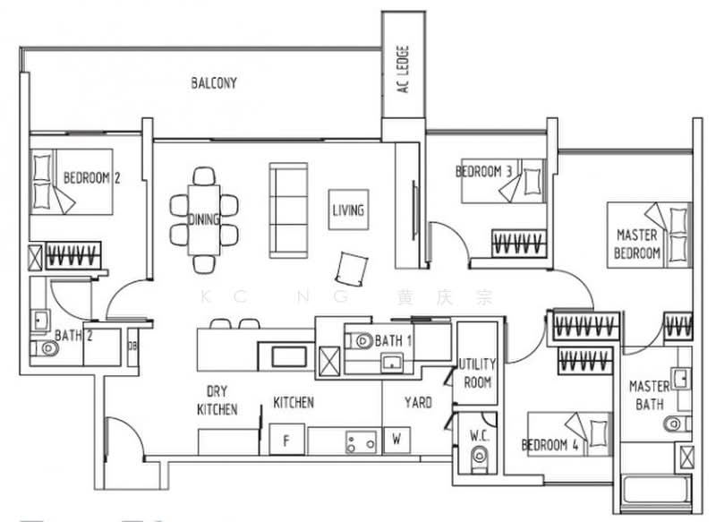 The Lakefront Residences, 46 Lakeside Drive, 4 Bedrooms, 1,421 sqft, Condominium For Sale, by KC Ng 黄庆宗, 500205711 - PropertyGuru.com.sg