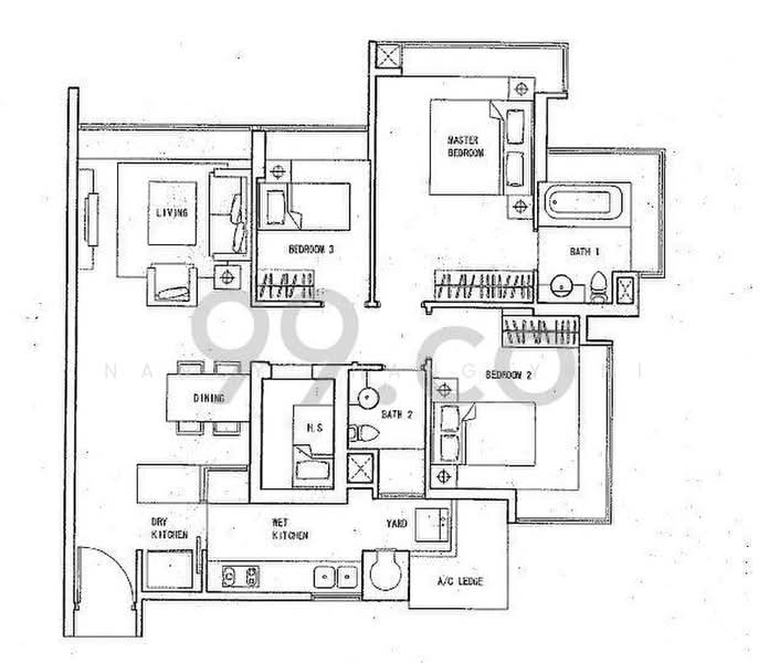 The Quartz, 51 Compassvale Bow, 3 Bedrooms, 1,045 sqft, Condominium For Rent, by Nancy Zhang Yani, 500205782 - PropertyGuru.com.sg