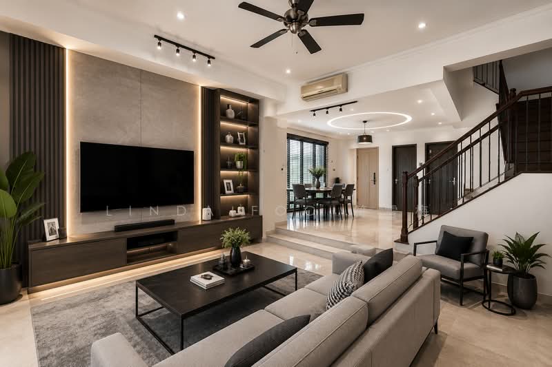 🌟🏡 Rare 8m Wide Frontage Tai Keng Garden Corner Terrace, , 5 Bedrooms, 3,920 sqft, Corner Terrace For Sale, by Linda Foo 符雪梅, 500205958 - Digitally enhanced Living Room - PropertyGuru.com.sg
