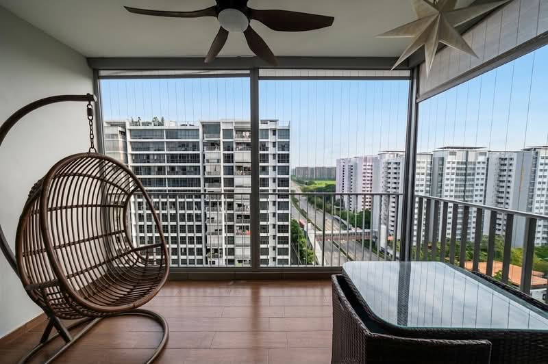 Twin Waterfalls, 122 Punggol Walk, 4 Bedrooms, 1,238 sqft, Executive Condominium For Sale, by Shanel Liew, 500206021 - Balcony - PropertyGuru.com.sg