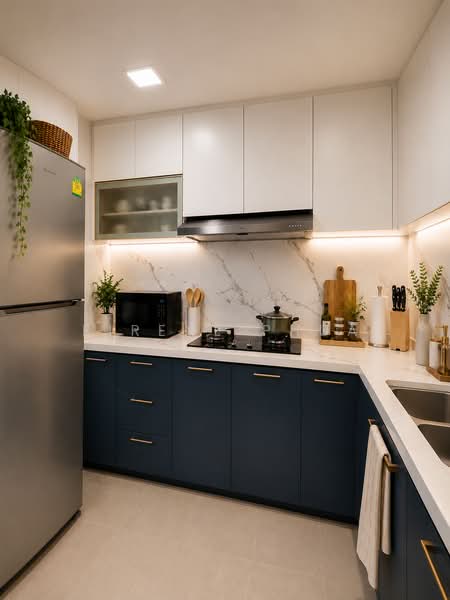 Emerald Park, 6 Indus Road, 2 Bedrooms, 947 sqft, Condominium For Sale, by Eirene Phua, 500206473 - Home Staging: Kitchen - PropertyGuru.com.sg