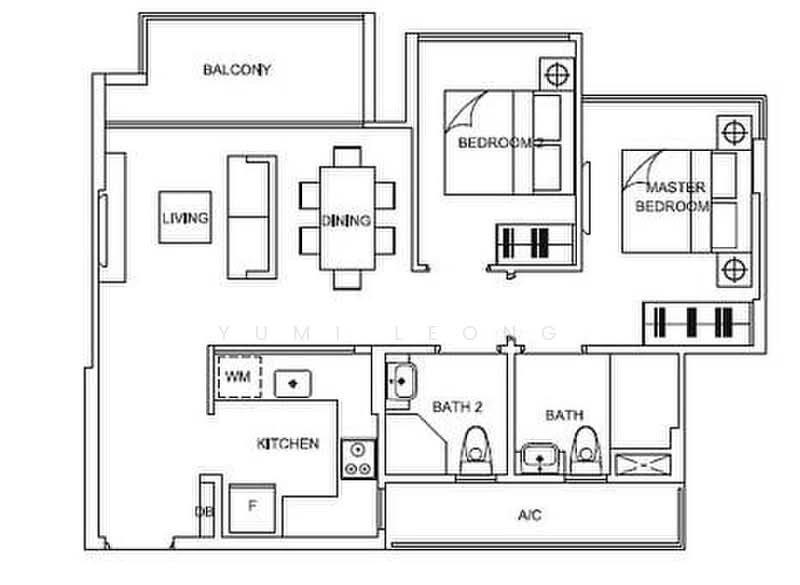 La Fiesta, 64 Sengkang Square, 2 Bedrooms, 732 sqft, Condominium For Sale, by Yumi Leong, 500206610 - PropertyGuru.com.sg